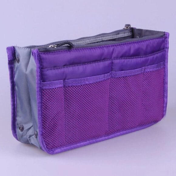 Handbag Organizer- Insert / Purse Divider / Make Up Tote -  Purple - NWT - Picture 2 of 10